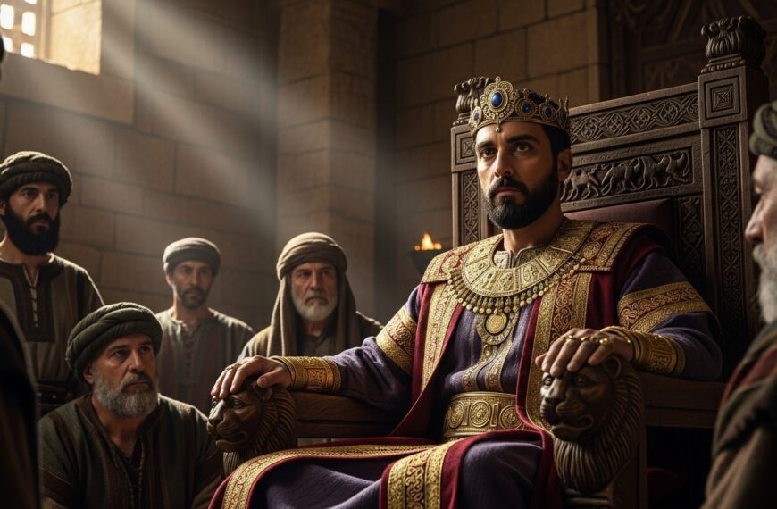 Roboam en la Biblia, primer rey de Judá frente al pueblo en Siquem