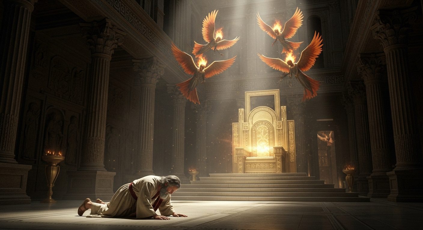 Isaías tiene su visión en el templo de Jerusalén Isaías tiene su visión en el templo de Jerusalén