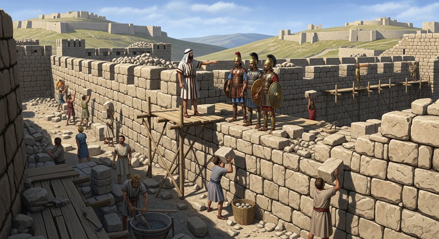 Roboam en la Biblia fortifica ciudades de Judá