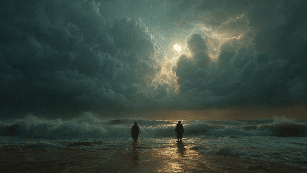 pedro anda sobre agua Pedro camina sobre las aguas hacia Jesús