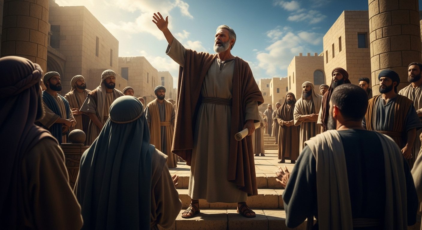 pedro predica en pentecostes Pedro predica en Pentecostés