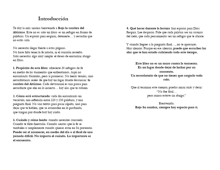 introducción bajo la sombra del altísimo