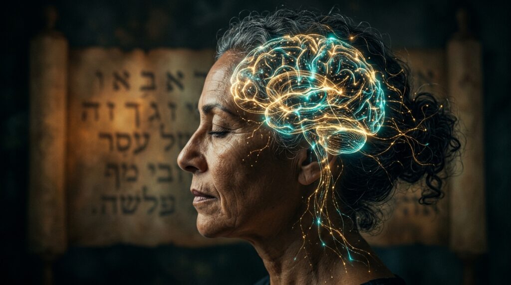 Representación visual de la neuroplasticidad y renovación de la mente mediante redes neuronales iluminadas.