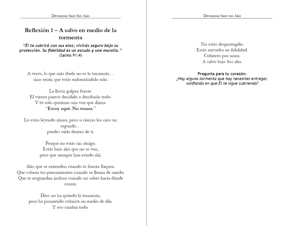 1 REFLEX DESCANSAR BAJO SUS ALAS
