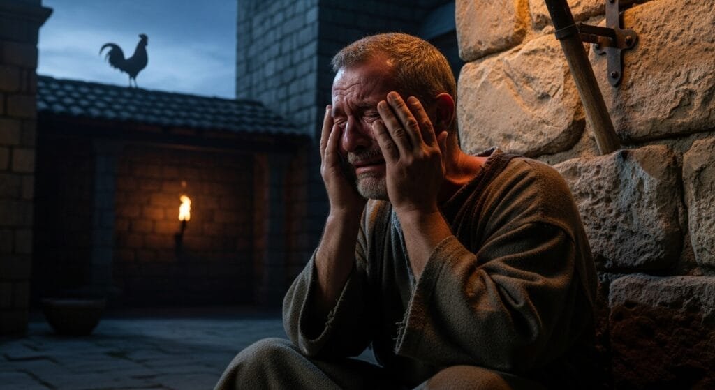 Pedro llora tras negar a Jesús
