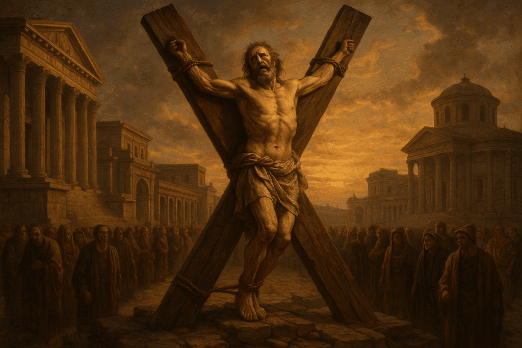 crucificado en x