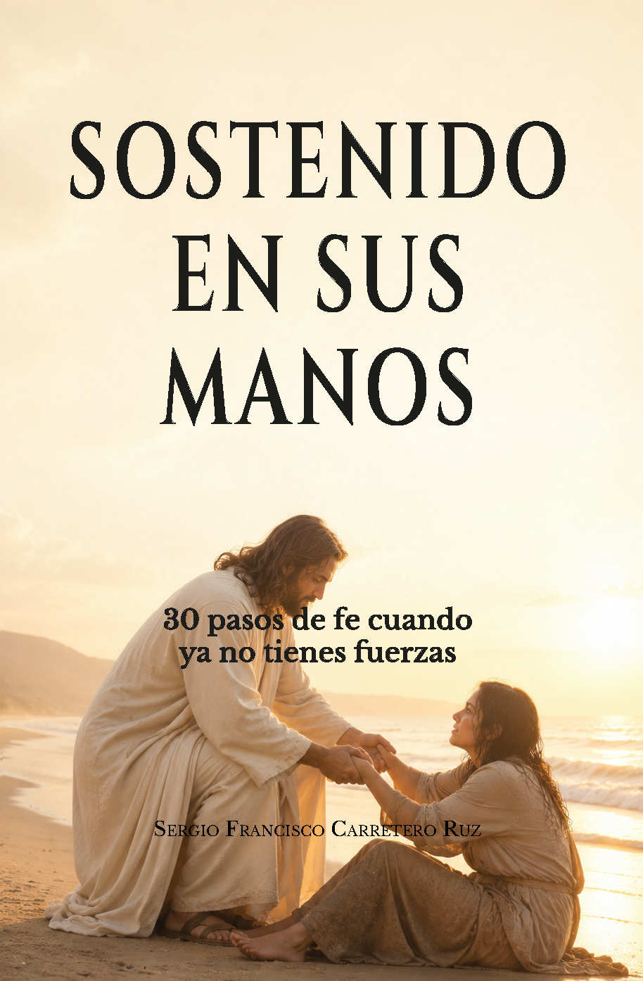 sostenido en sus manos