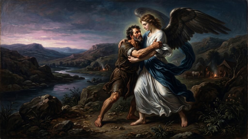 Jacob lucha con el ángel: El transformador encuentro espiritual donde Dios le cambia el nombre a Israel (Génesis 32)