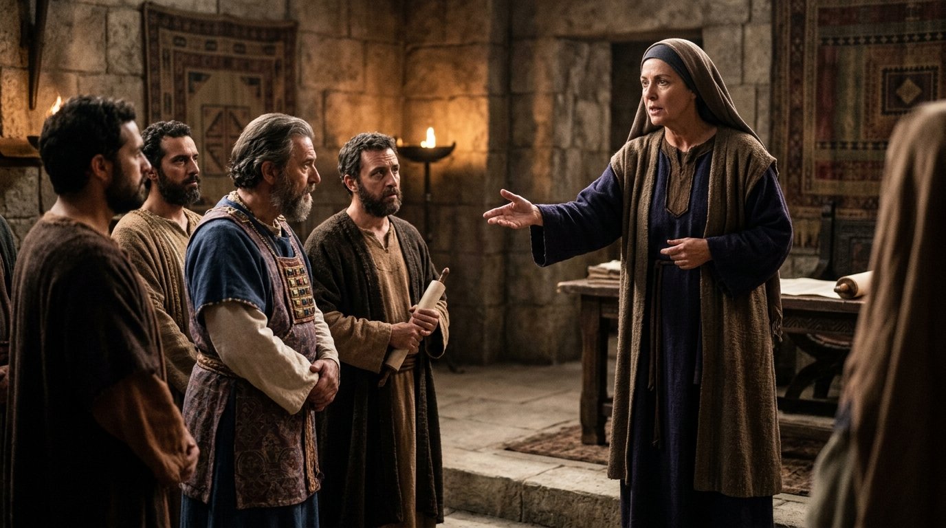 Hulda pronuncia su oráculo de juicio sobre Jerusalén y Judá