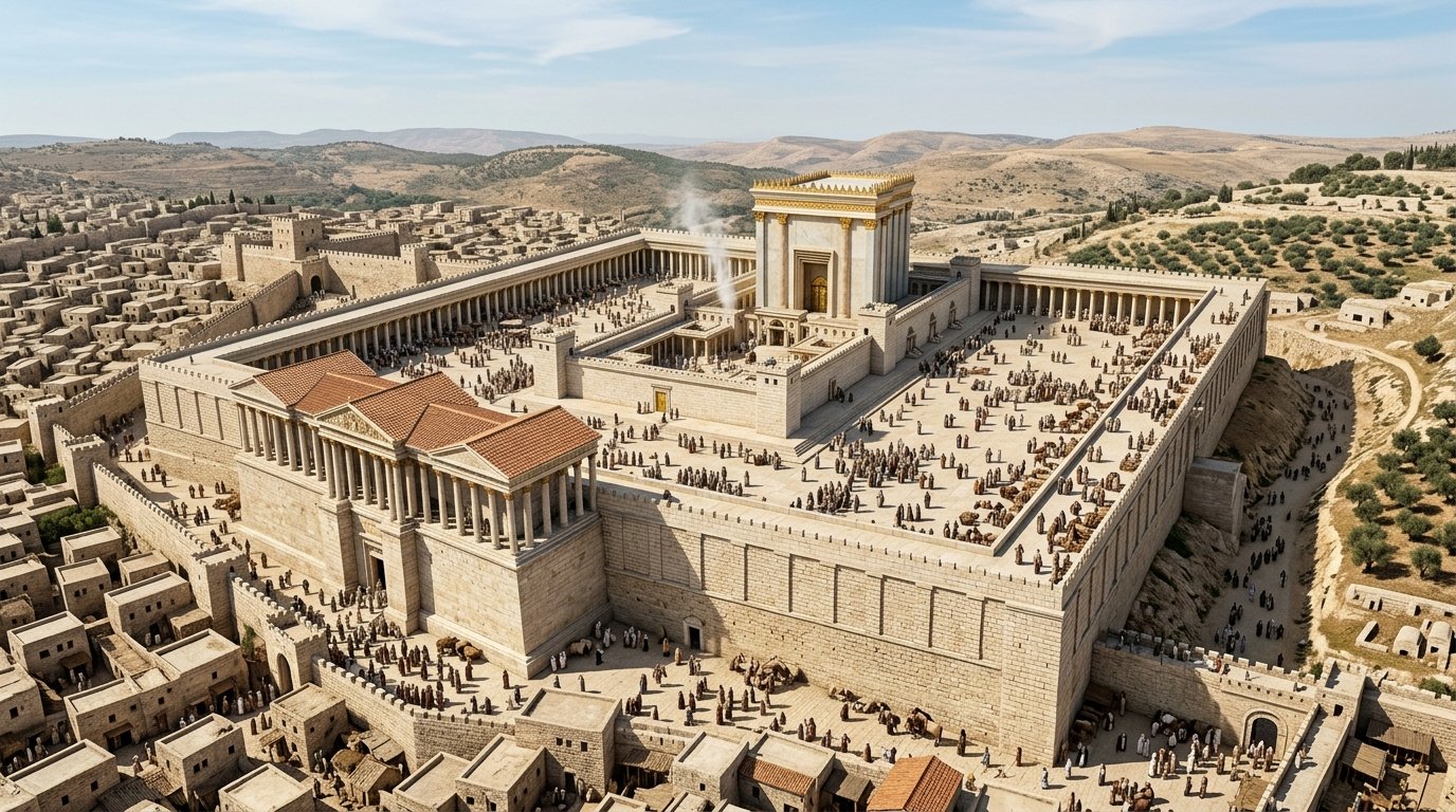 Templo de Jerusalén en tiempos de Jesús durante el periodo herodiano