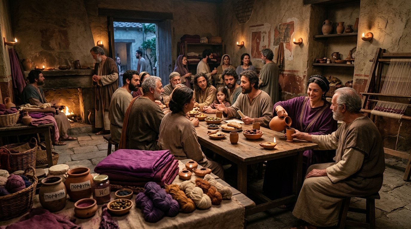 El legado de Lidia como comerciante de púrpura y anfitriona de la comunidad cristiana de Filipos