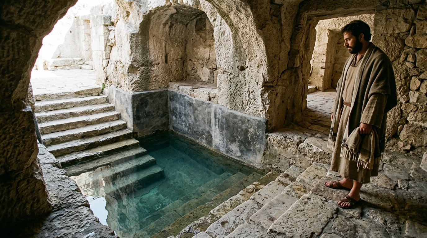 Mikvé o baño ritual judío del siglo I en tiempos de Jesús