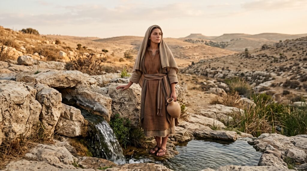 Acsá en la Biblia junto a las fuentes de agua que pidió a Caleb