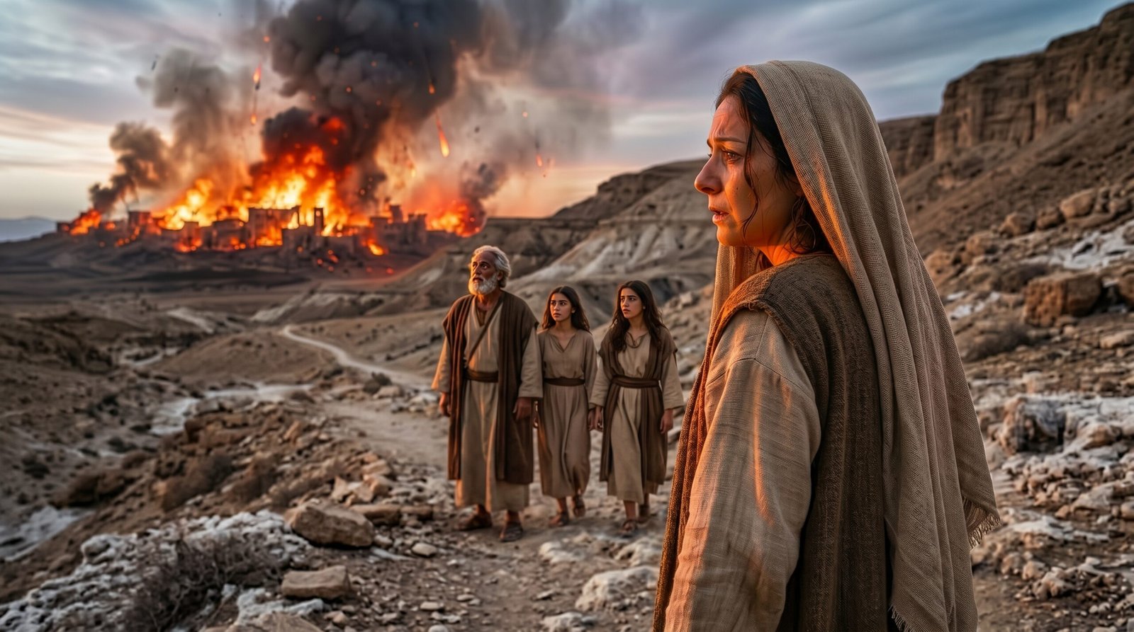 La esposa de Lot en la Biblia: cuándo aparece, por qué miró atrás y su legado