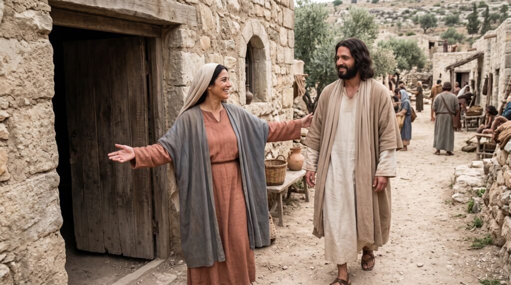 Marta de Betania recibe a Jesús con hospitalidad en el relato evangélico