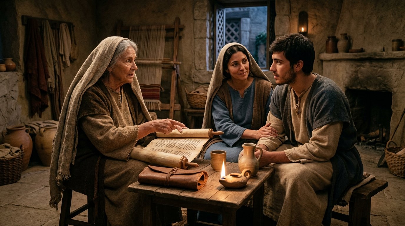 Loida, Eunice y Timoteo como tres generaciones vinculadas por una fe sincera
