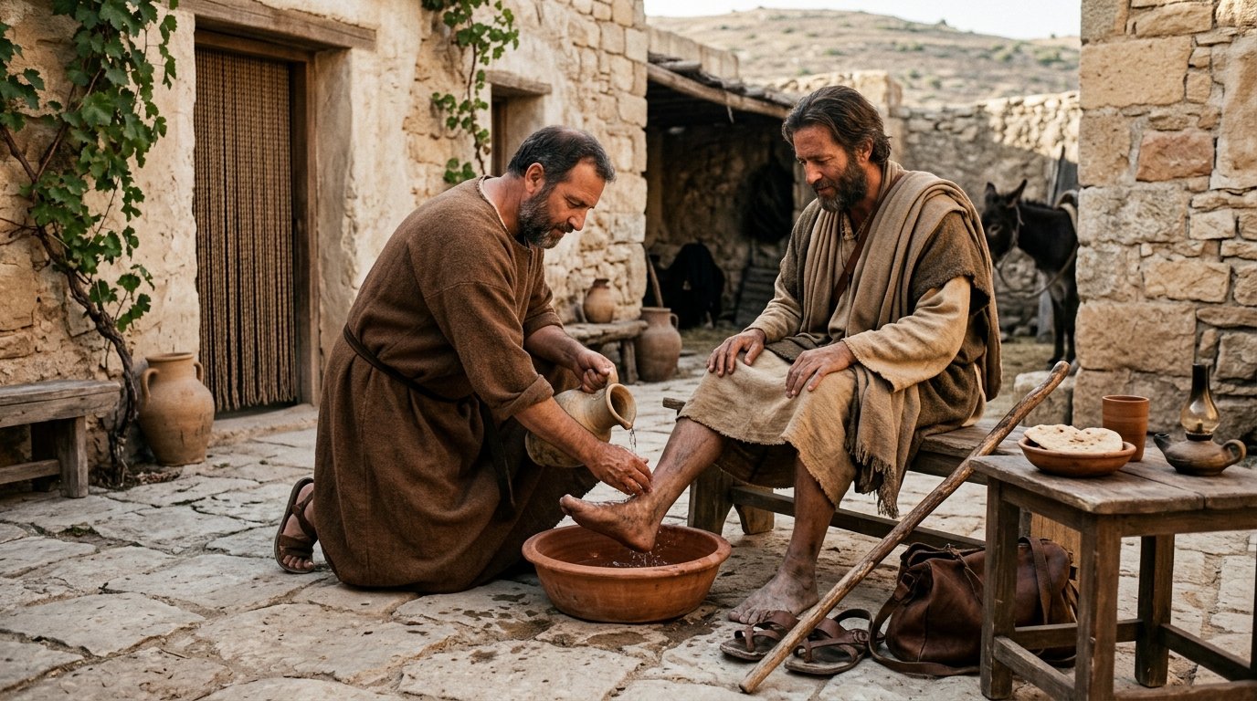 Lavado de pies como gesto de hospitalidad en tiempos bíblicos