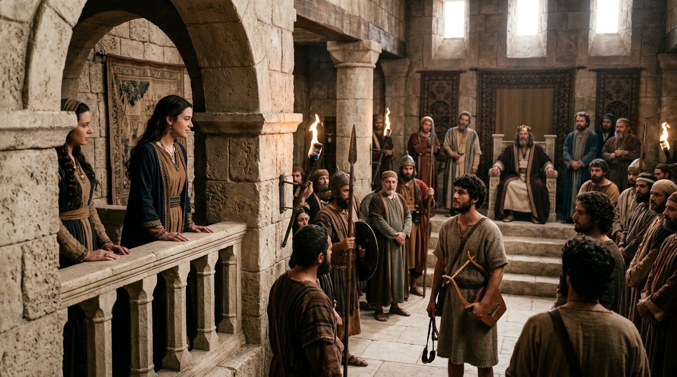 Mical ama a David en la corte del rey Saúl según 1 Samuel 18