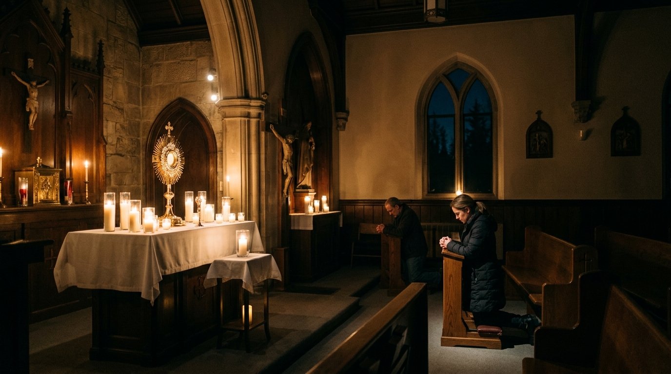 Adoración eucarística nocturna ante el Santísimo Sacramento