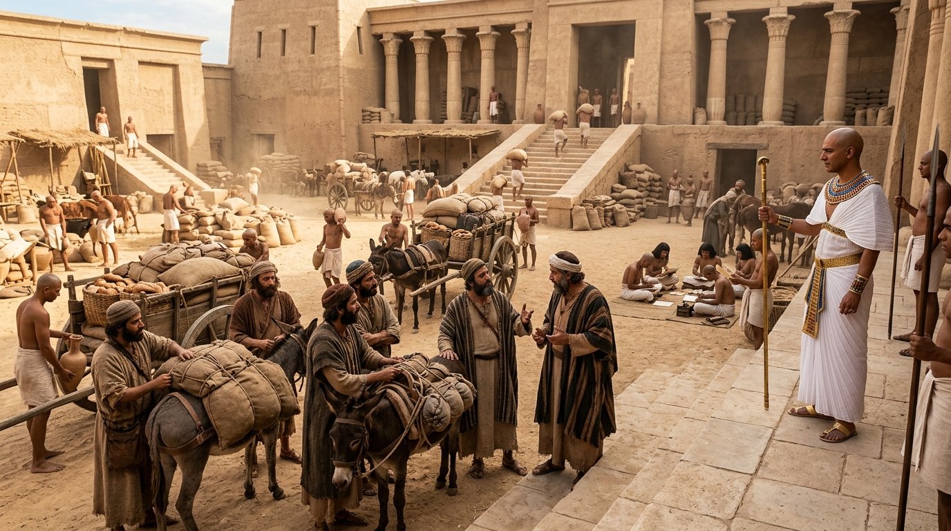 Carros y provisiones enviados por José para traer a Jacob a Egipto