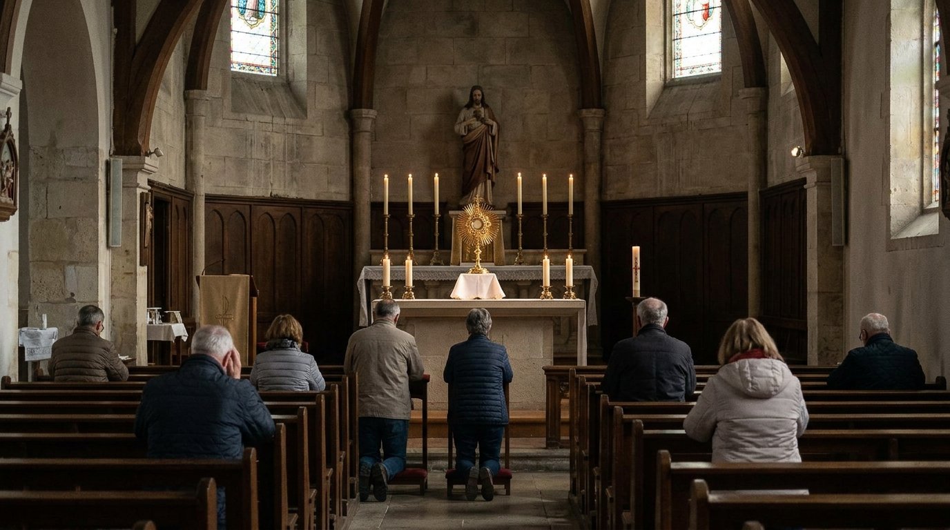 Hora Santa de reparación vinculada al Sagrado Corazón de Jesús