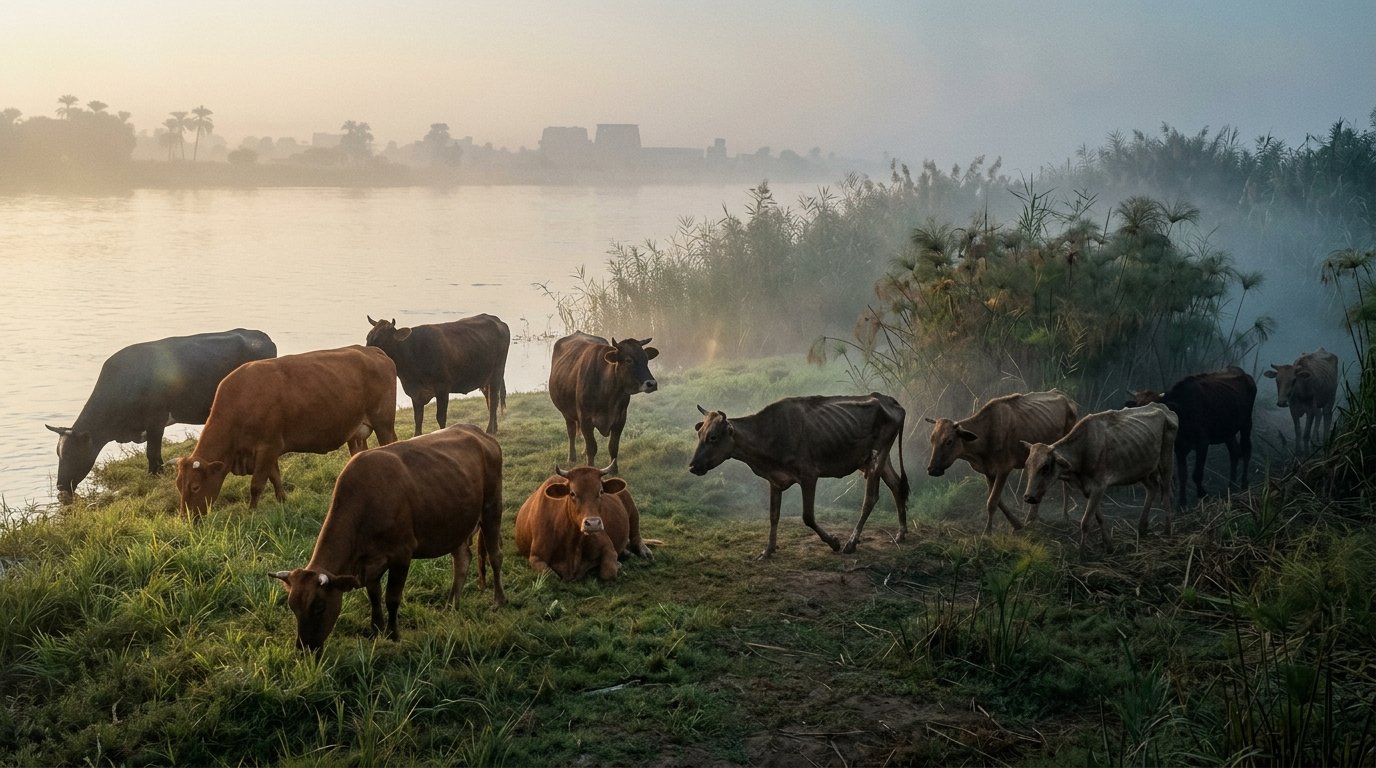 Sueño del faraón con siete vacas gordas y siete vacas flacas según Génesis 41