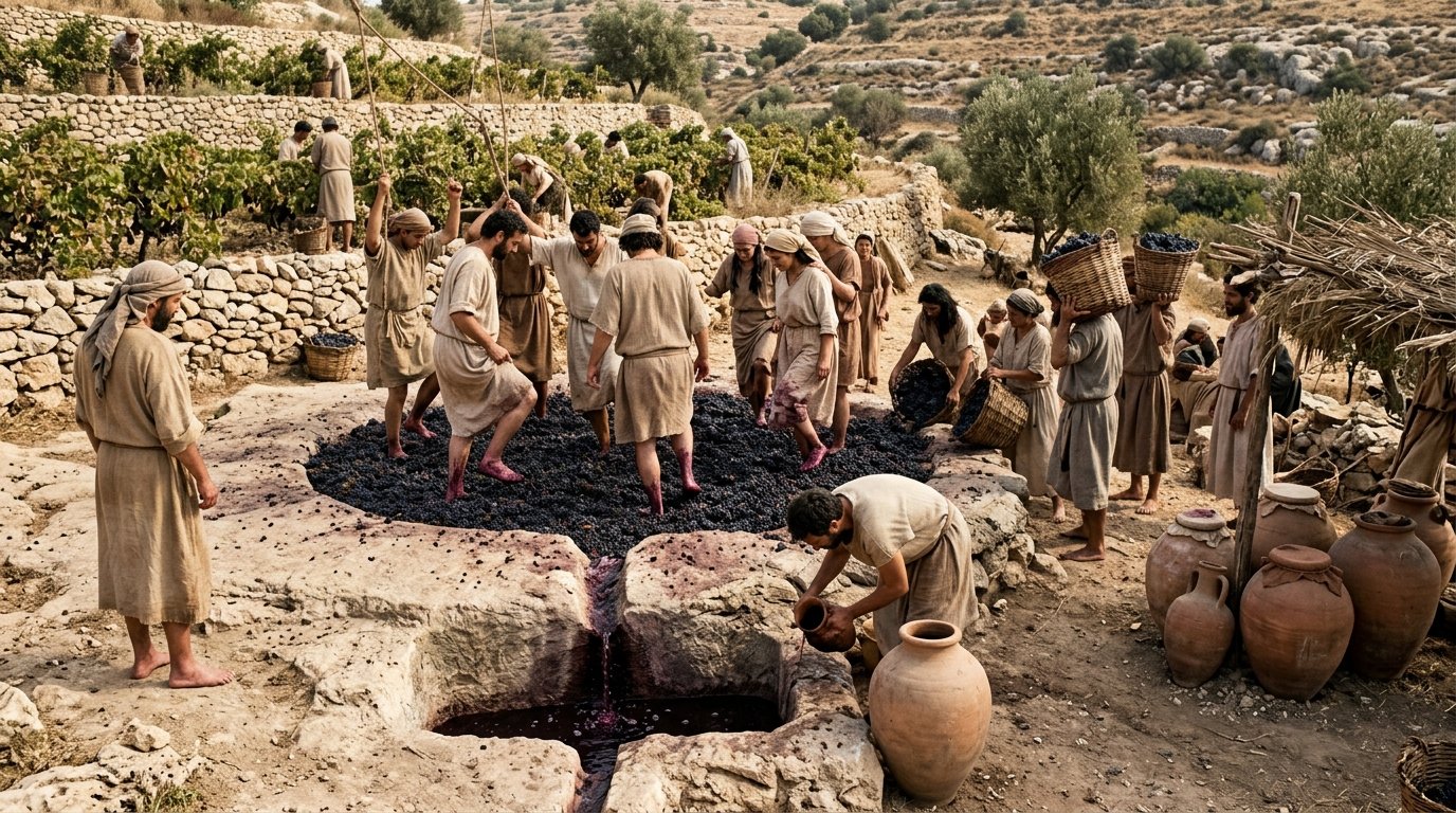 Vendimia y producción de vino en el antiguo Israel