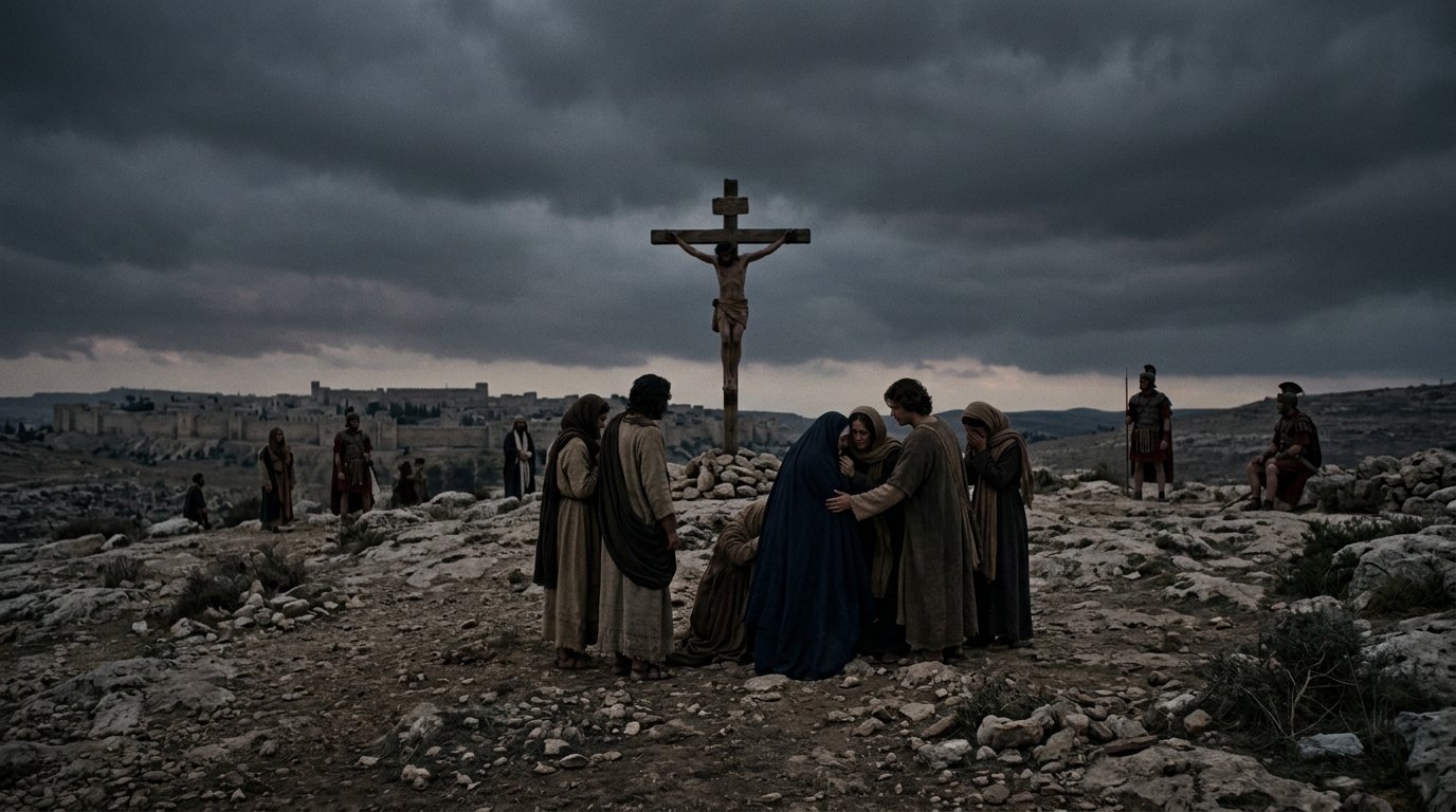 Crucifixión de Jesús en el Calvario el Viernes Santo