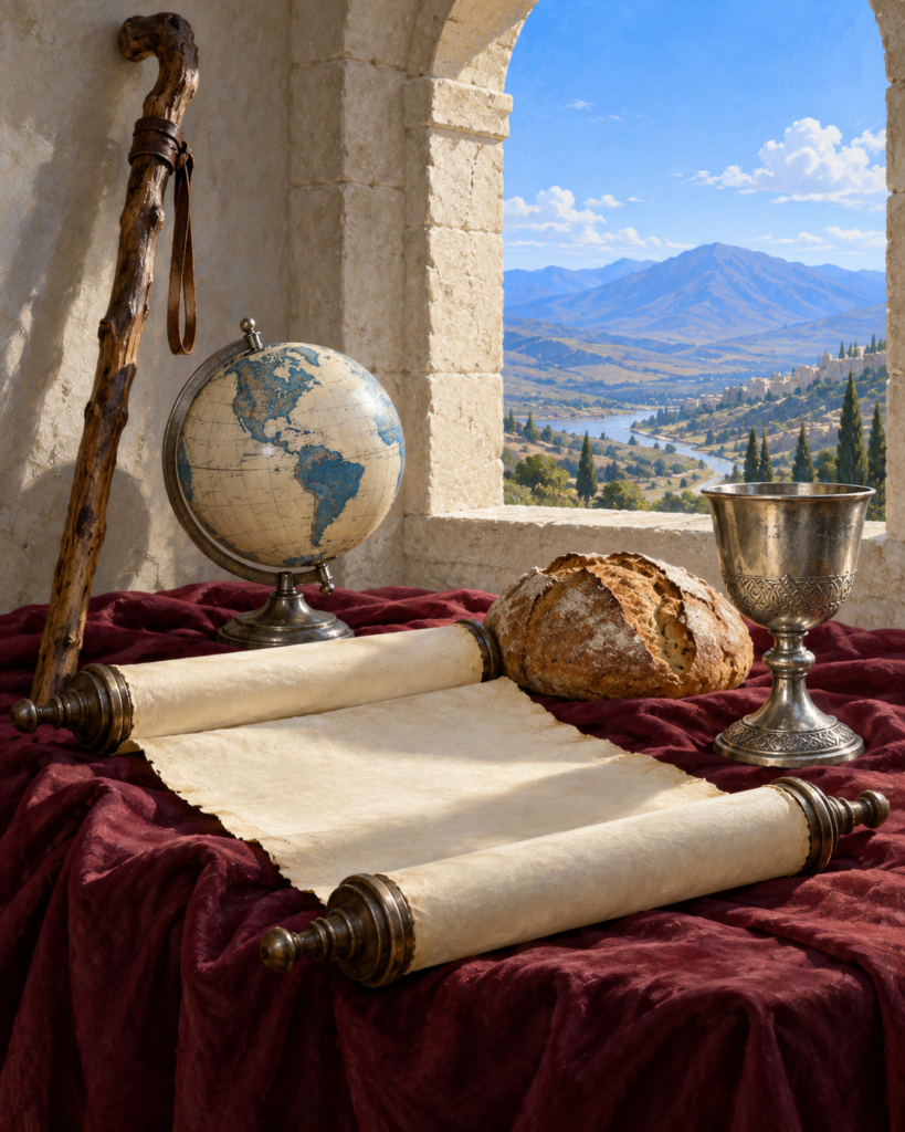 Mesa de los Once, camino y horizonte abierto: símbolos del Sábado de la Octava de Pascua.