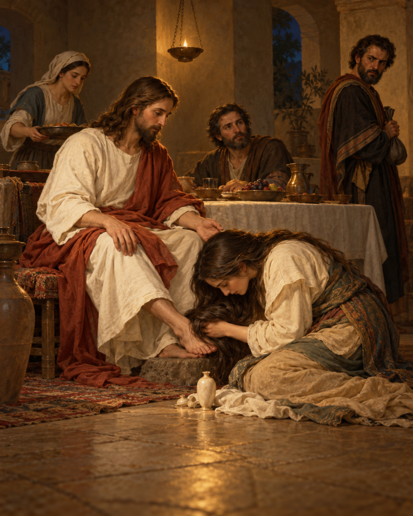 Lunes Santo 2027: María unge a Jesús en Betania