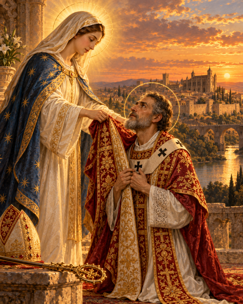 San Ildefonso de Toledo: arzobispo y gran cantor de la virginidad de María