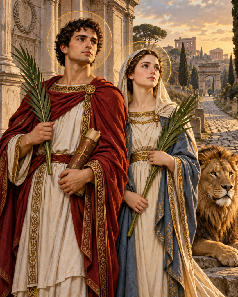 Santos Crisanto y Daría: esposos y mártires de Roma